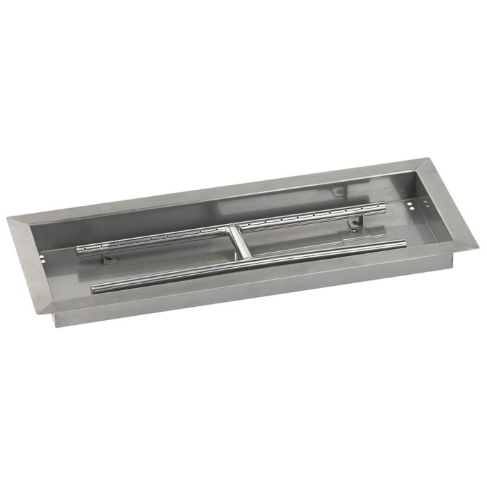 Load image into Gallery viewer, 24&quot; x 8&quot; Rectangular Stainless Steel Drop-In Pan with S.I.T. System - Natural Gas
