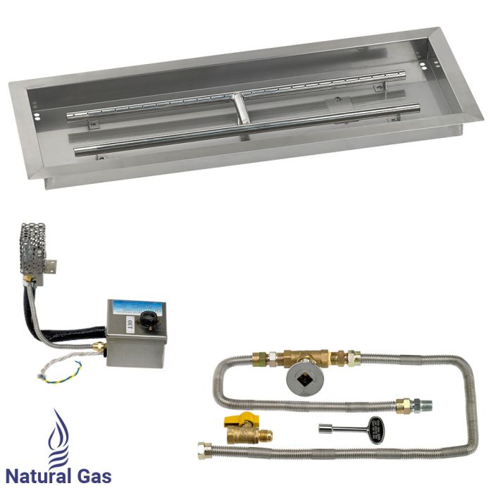 Load image into Gallery viewer, 30&quot; x 10&quot; Rectangular Stainless Steel Drop-In Pan with S.I.T. System - Natural Gas
