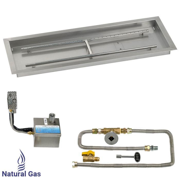 Load image into Gallery viewer, 36&quot; x 12&quot; Rectangular Stainless Steel Drop-In Pan with S.I.T. System - Natural Gas
