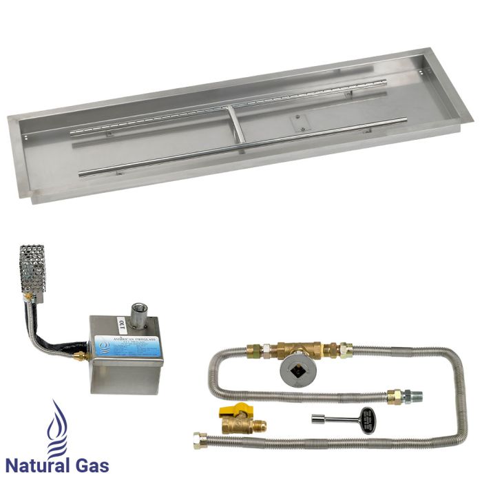 Load image into Gallery viewer, 48&quot; x 14&quot; Rectangular Stainless Steel Drop-In Pan with S.I.T. System - Natural Gas
