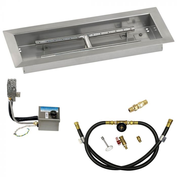 Load image into Gallery viewer, 18&quot; x 6&quot; Rectangular Stainless Steel Drop-In Pan with S.I.T. System - Whole House Propane
