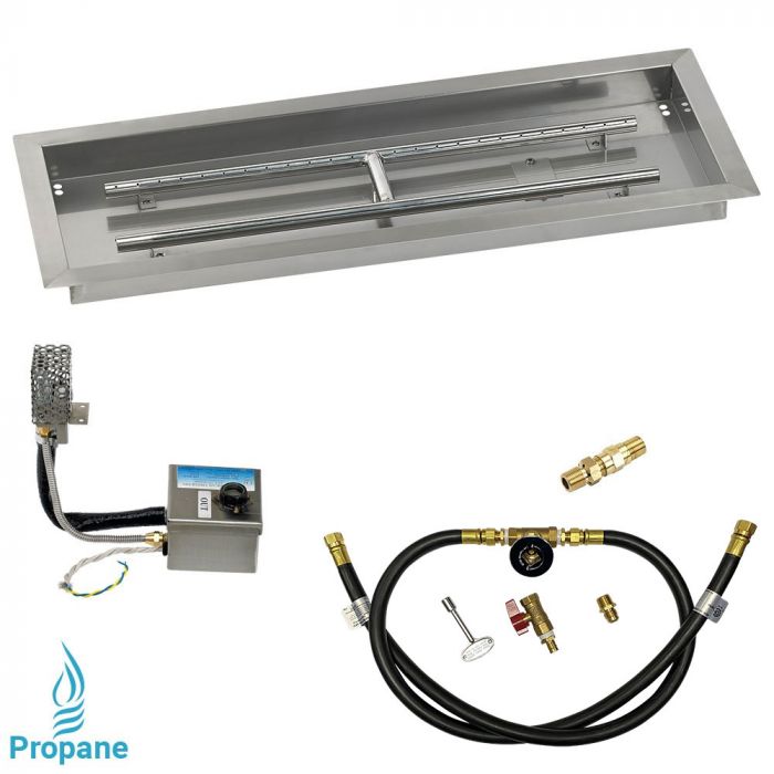 Load image into Gallery viewer, 30&quot; x 10&quot; Rectangular Stainless Steel Drop-In Pan with S.I.T. System - Whole House Propane
