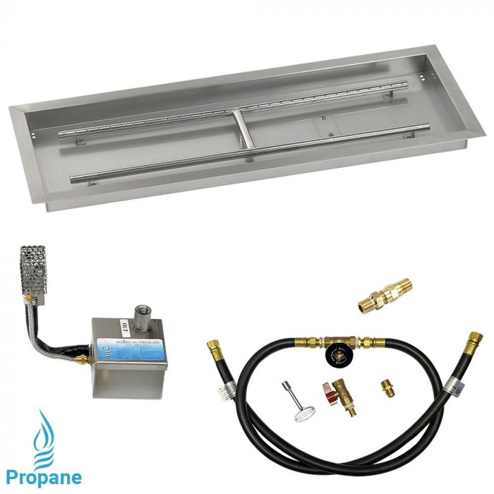 Load image into Gallery viewer, 36&quot; x 12&quot; Rectangular Stainless Steel Drop-In Pan with S.I.T. System - Whole House Propane
