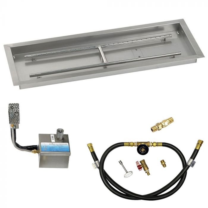 Load image into Gallery viewer, 36&quot; x 12&quot; Rectangular Stainless Steel Drop-In Pan with S.I.T. System - Whole House Propane
