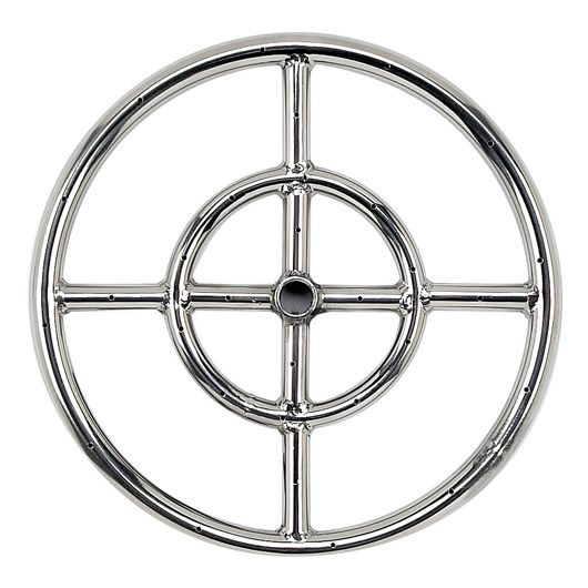 Load image into Gallery viewer, 12&quot; Double-Ring Stainless Steel Burner with a 1/2&quot; Inlet
