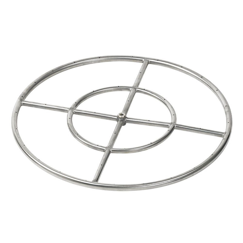 Load image into Gallery viewer, 24&quot; Double-Ring Stainless Steel Burner with a 1/2&quot; Inlet
