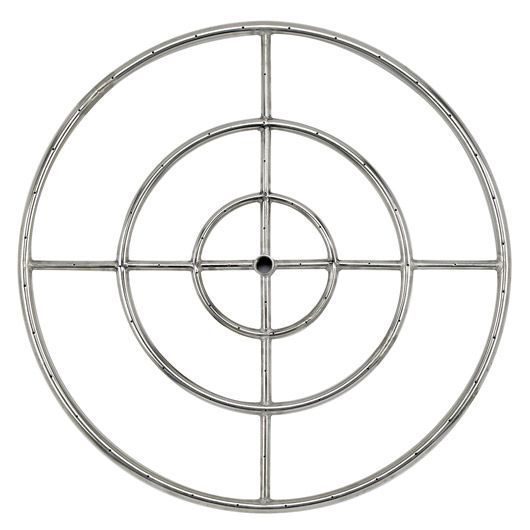 30" Triple-Ring Stainless Steel Burner with a 3/4" Inlet
