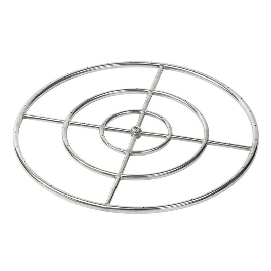 30" Triple-Ring Stainless Steel Burner with a 3/4" Inlet
