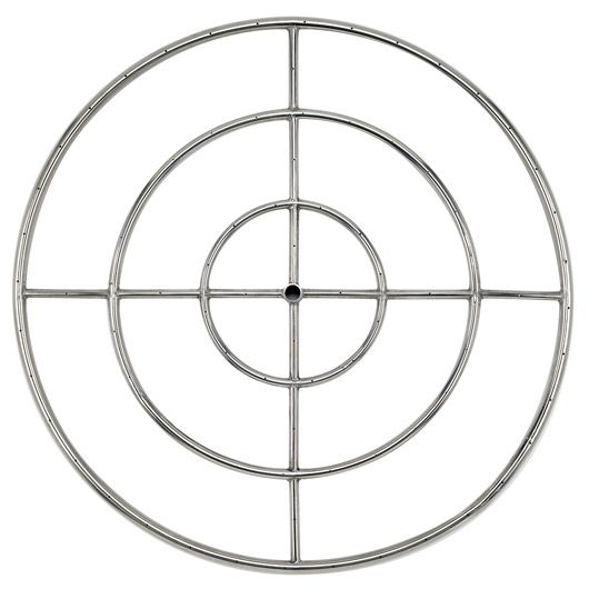 Load image into Gallery viewer, 36&quot; Triple-Ring Stainless Steel Burner with a 3/4&quot; Inlet
