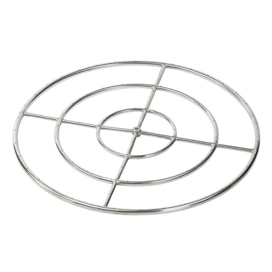 36" Triple-Ring Stainless Steel Burner with a 3/4" Inlet