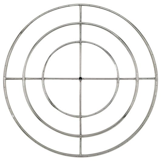 48" Triple-Ring Stainless Steel Burner with a 3/4" Inlet