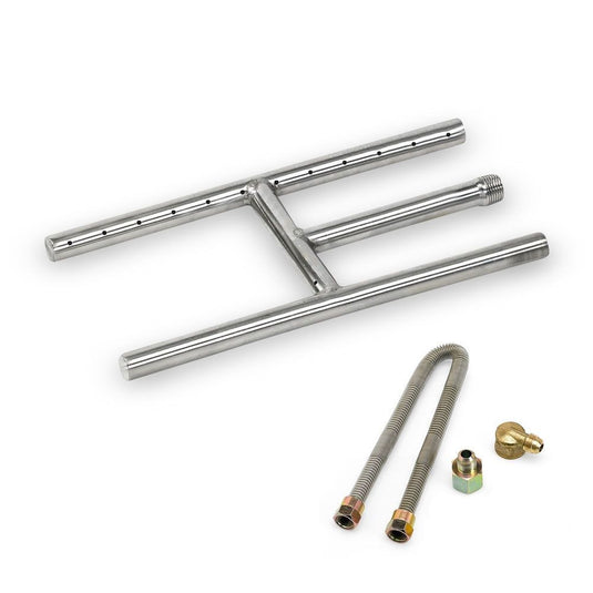 12" x 6" Stainless Steel H-Style Burner - Natural Gas