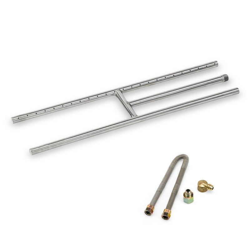 Load image into Gallery viewer, 24&quot; x 6&quot; Stainless Steel H-Style Burner - Natural Gas
