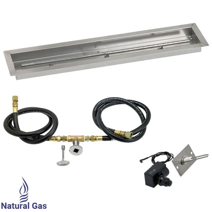 Load image into Gallery viewer, 36&quot;x 6&quot; Linear Channel Drop-In Pan with Spark Ignition Kit - Natural Gas
