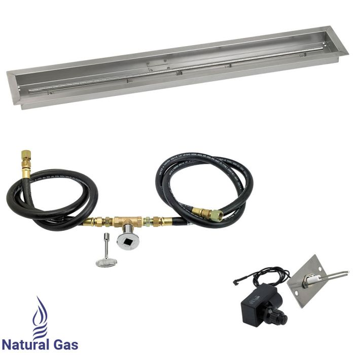 Load image into Gallery viewer, 48&quot;x 6&quot; Linear Channel Drop-In Pan with Spark Ignition Kit - Natural Gas
