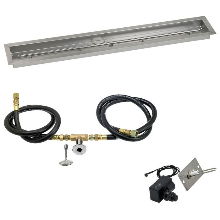 Load image into Gallery viewer, 48&quot;x 6&quot; Linear Channel Drop-In Pan with Spark Ignition Kit - Natural Gas
