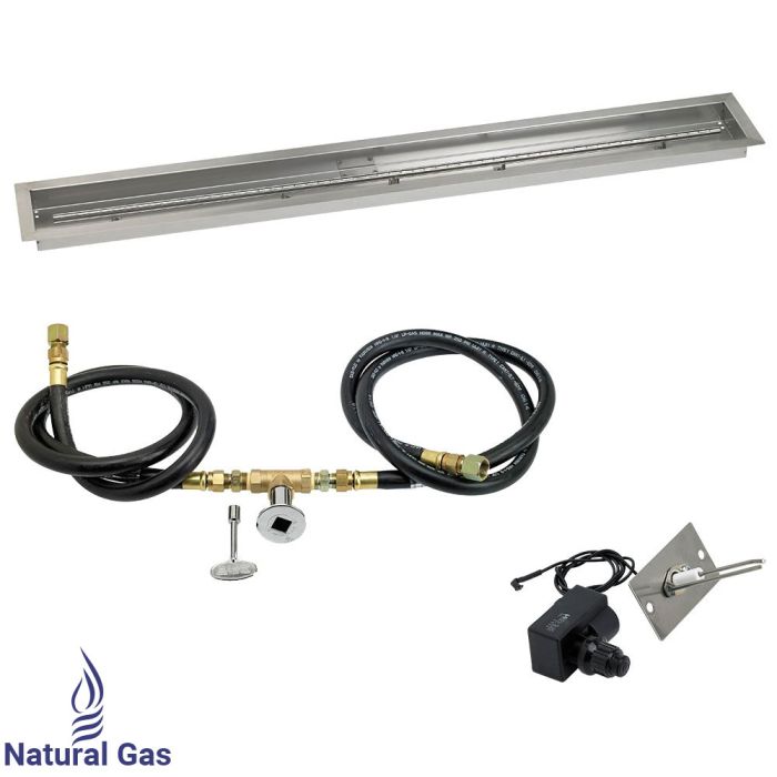 Load image into Gallery viewer, 60&quot;x 6&quot; Linear Channel Drop-In Pan with Spark Ignition Kit - Natural Gas
