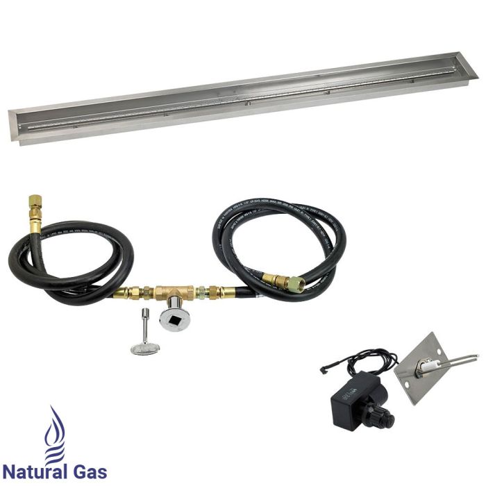 Load image into Gallery viewer, 72&quot;x 6&quot; Linear Channel Drop-In Pan with Spark Ignition Kit - Natural Gas
