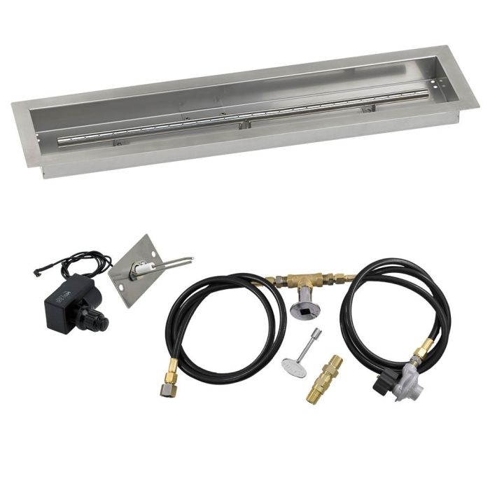 Load image into Gallery viewer, 30&quot;x 6&quot; Linear Channel Drop-In Pan with Spark Ignition Kit - Propane
