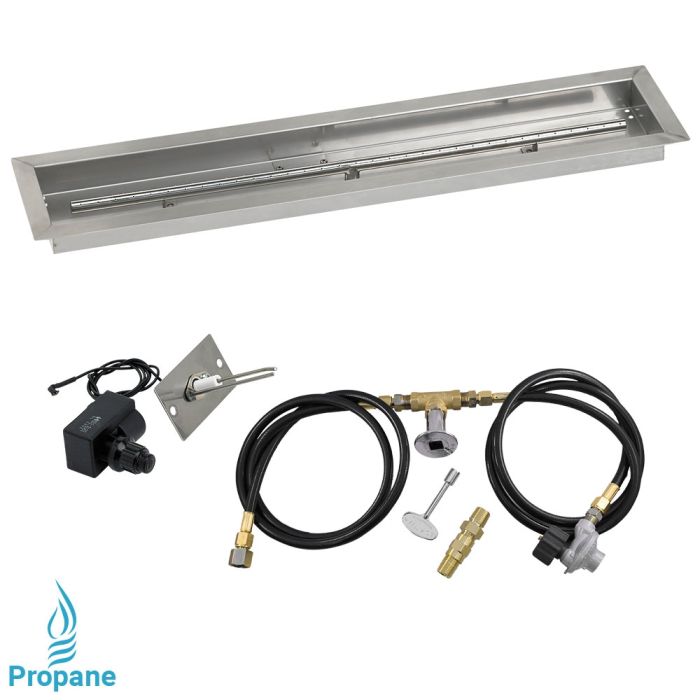 Load image into Gallery viewer, 36&quot;x 6&quot; Linear Channel Drop-In Pan with Spark Ignition Kit - Propane
