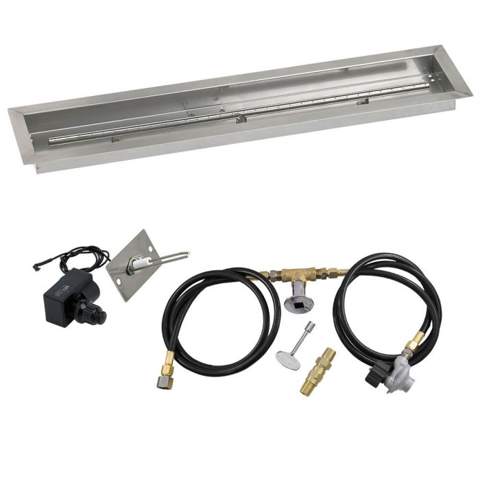 Load image into Gallery viewer, 36&quot;x 6&quot; Linear Channel Drop-In Pan with Spark Ignition Kit - Propane
