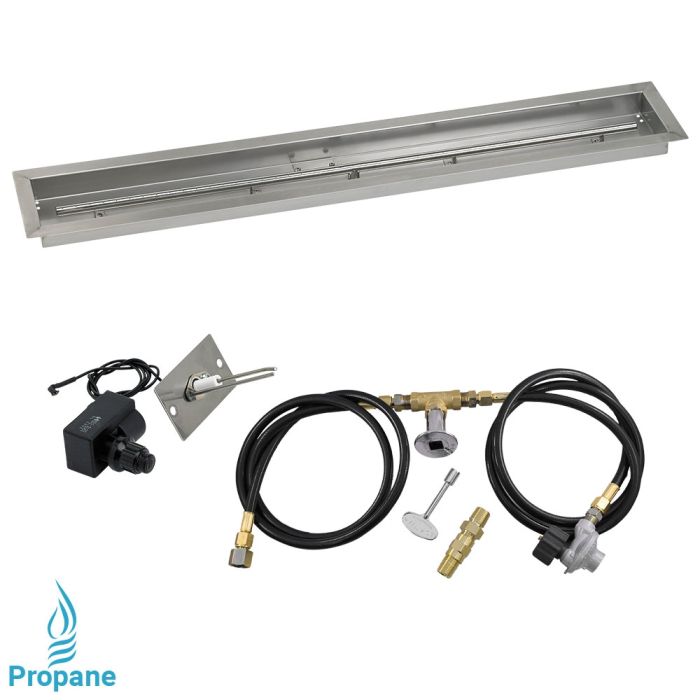 Load image into Gallery viewer, 48&quot;x 6&quot; Linear Channel Drop-In Pan with Spark Ignition Kit - Propane
