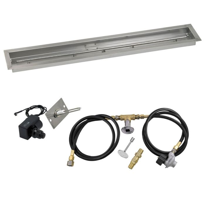 Load image into Gallery viewer, 48&quot;x 6&quot; Linear Channel Drop-In Pan with Spark Ignition Kit - Propane
