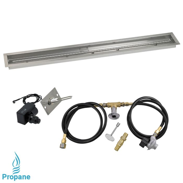 Load image into Gallery viewer, 60&quot;x 6&quot; Linear Channel Drop-In Pan with Spark Ignition Kit - Propane
