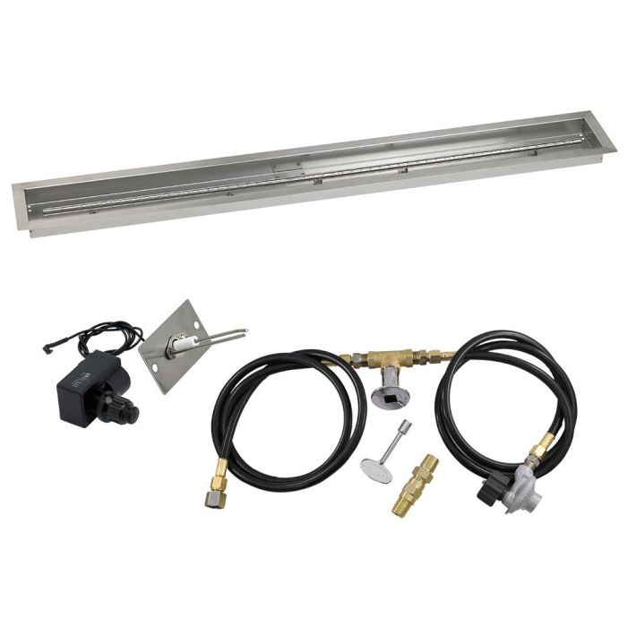 Load image into Gallery viewer, 60&quot;x 6&quot; Linear Channel Drop-In Pan with Spark Ignition Kit - Propane
