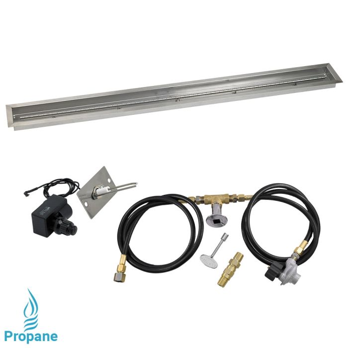 Load image into Gallery viewer, 72&quot;x 6&quot; Linear Channel Drop-In Pan with Spark Ignition Kit - Propane
