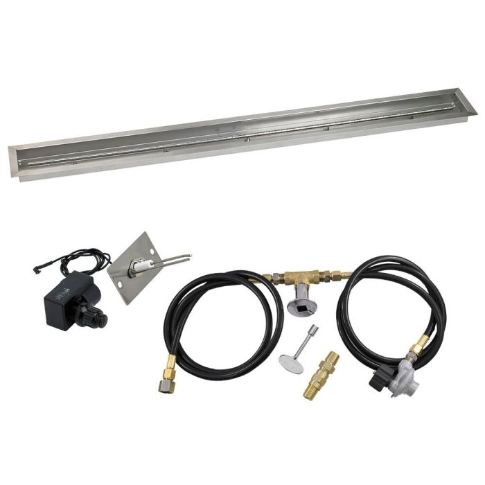 Load image into Gallery viewer, 72&quot;x 6&quot; Linear Channel Drop-In Pan with Spark Ignition Kit - Propane
