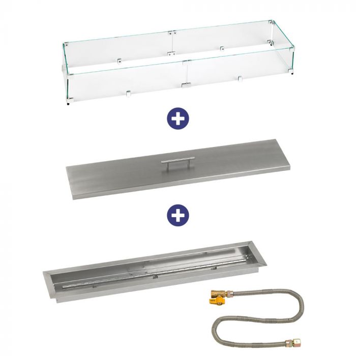 Load image into Gallery viewer, 36&quot; x 6&quot; Linear Drop-In Pan with Match Light Kit - Natural Gas Bundle
