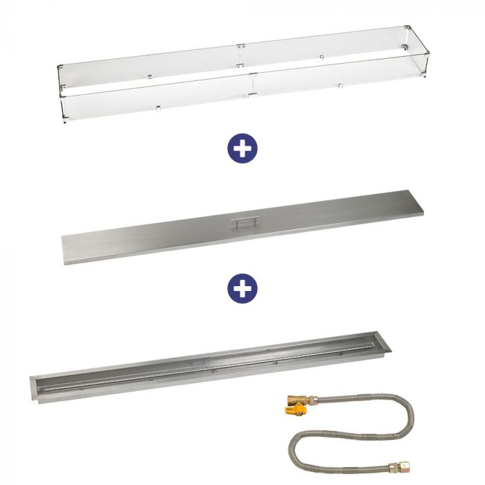 Load image into Gallery viewer, 72&quot; x 6&quot; Linear Drop-In Pan with Match Light Kit - Natural Gas Bundle
