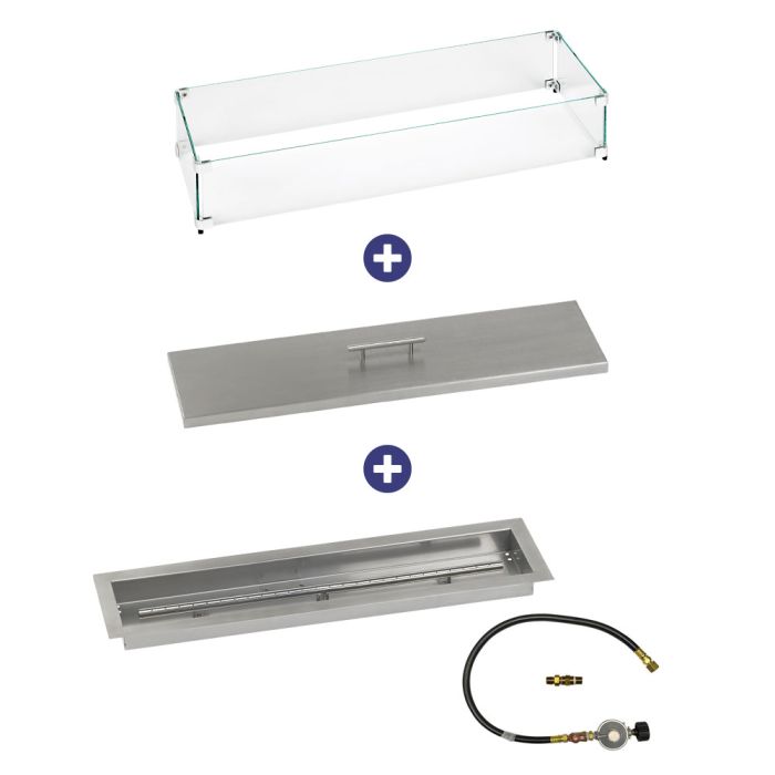 Load image into Gallery viewer, 30&quot; x 6&quot; Linear Drop-In Pan with Match Light Kit - Propane Bundle
