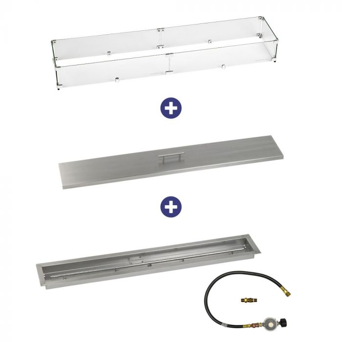 Load image into Gallery viewer, 48&quot; x 6&quot; Linear Drop-In Pan with Match Light Kit - Propane Bundle
