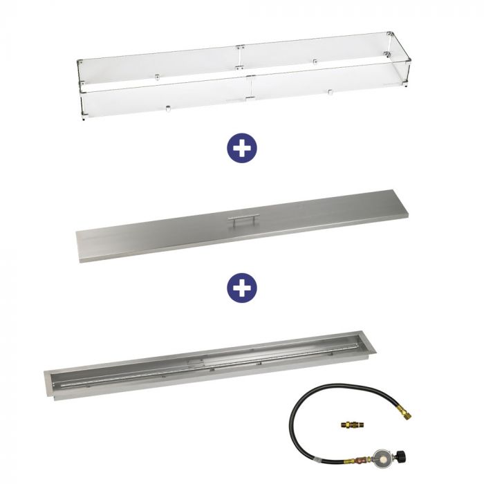 Load image into Gallery viewer, 60&quot; x 6&quot; Linear Drop-In Pan with Match Light Kit - Propane Bundle
