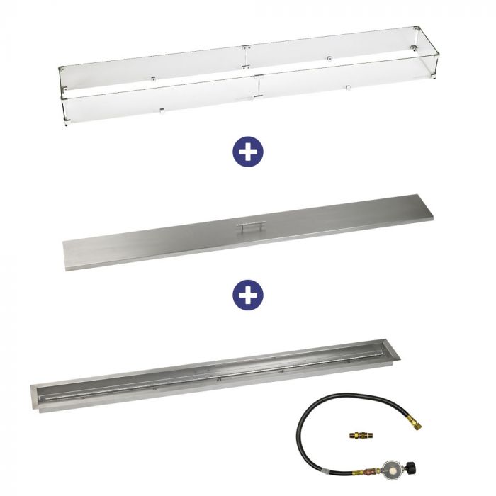 Load image into Gallery viewer, 72&quot; x 6&quot; Linear Drop-In Pan with Match Light Kit - Propane Bundle
