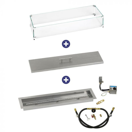 30" x 6" Stainless Steel Linear Channel Drop-In Pan with S.I.T. System - Whole House Propane Bundle