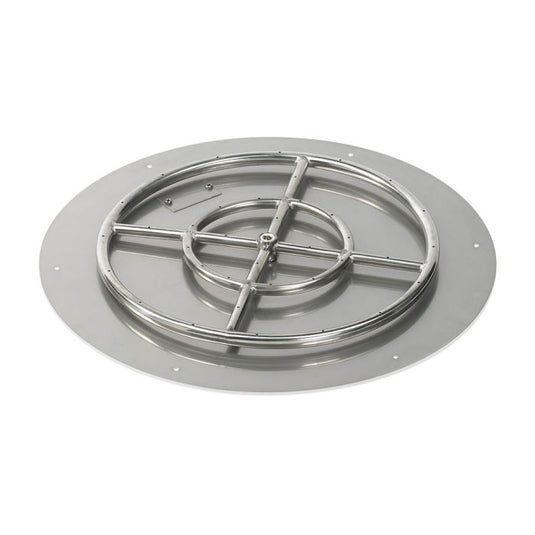 24" Round Flat Pan with Spark Ignition Kit (18" Ring) - Natural Gas