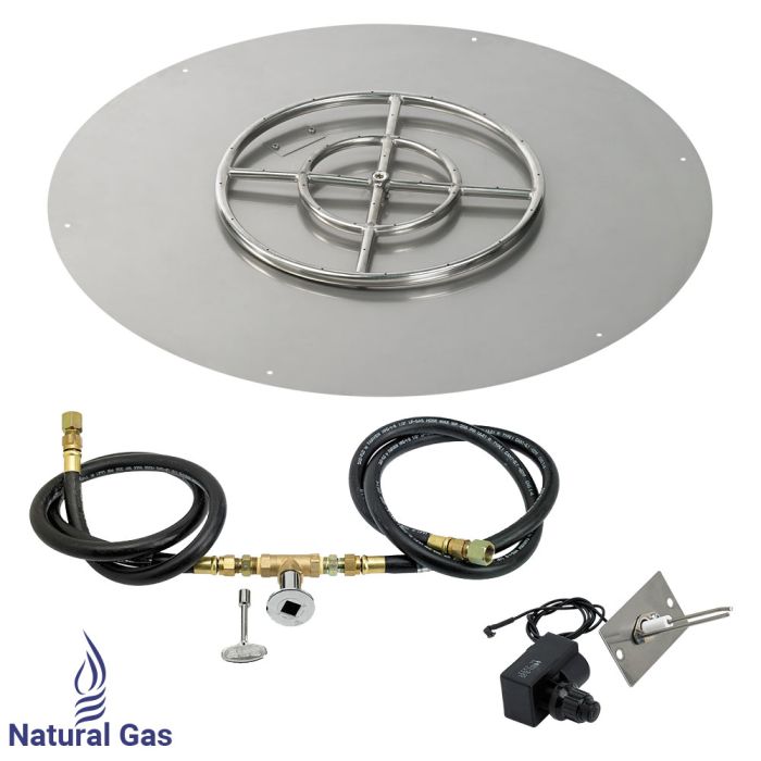 Load image into Gallery viewer, 30&quot; Round Flat Pan with Spark Ignition Kit (18&quot; Ring) - Natural Gas
