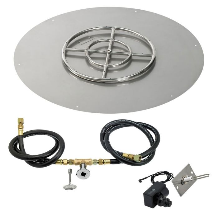 Load image into Gallery viewer, 30&quot; Round Flat Pan with Spark Ignition Kit (18&quot; Ring) - Natural Gas
