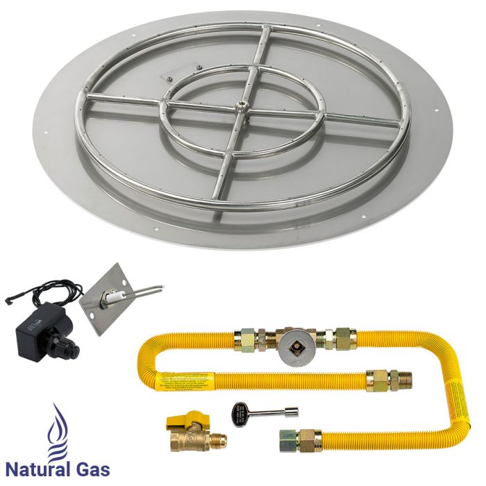 Load image into Gallery viewer, 30&quot; Round Flat Pan with Spark Ignition Kit (24&quot; Ring) - Natural Gas
