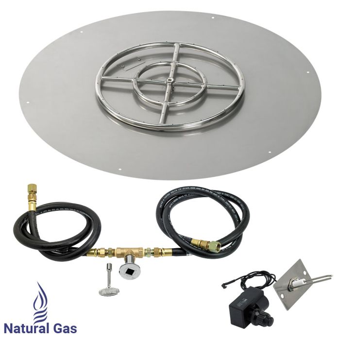 Load image into Gallery viewer, 36&quot; Round Flat Pan with Spark Ignition Kit (18&quot; Ring) - Natural Gas
