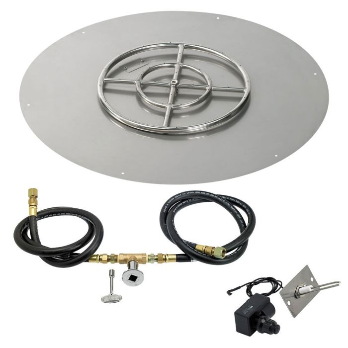 Load image into Gallery viewer, 36&quot; Round Flat Pan with Spark Ignition Kit (18&quot; Ring) - Natural Gas
