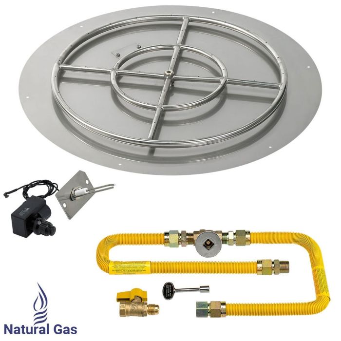 Load image into Gallery viewer, 36&quot; Round Flat Pan with Spark Ignition Kit (24&quot; Ring) - Natural Gas
