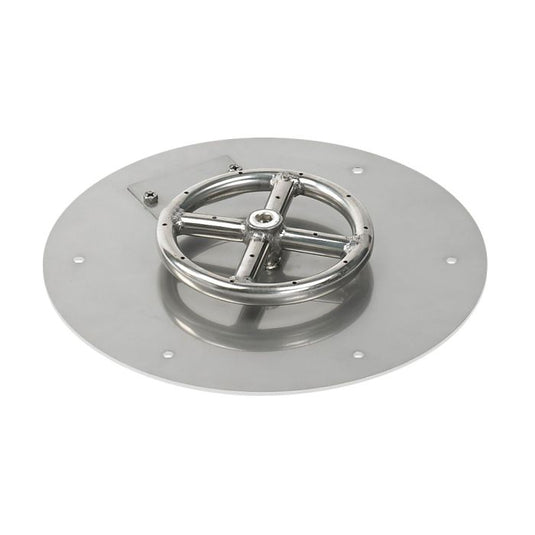 12" Round Flat Pan with Spark Ignition Kit (6" Ring) - Propane