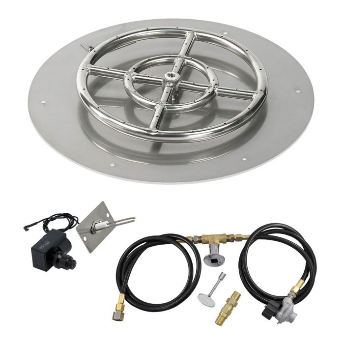 Load image into Gallery viewer, 18&quot; Round Flat Pan with Spark Ignition Kit (12&quot; Ring) - Propane
