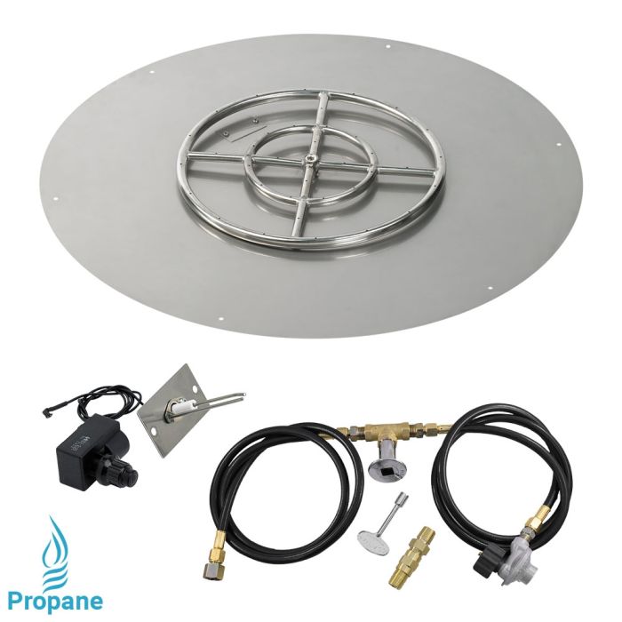 Load image into Gallery viewer, 30&quot; Round Flat Pan with Spark Ignition Kit (18&quot; Ring) - Propane
