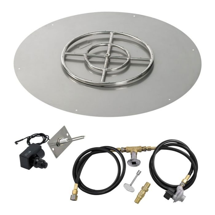 Load image into Gallery viewer, 30&quot; Round Flat Pan with Spark Ignition Kit (18&quot; Ring) - Propane
