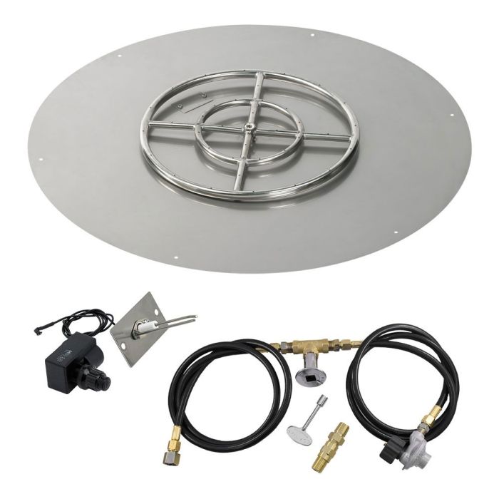 Load image into Gallery viewer, 36&quot; Round Flat Pan with Spark Ignition Kit (18&quot; Ring) - Propane
